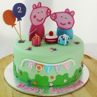 Peppa Pig and Presents Cake